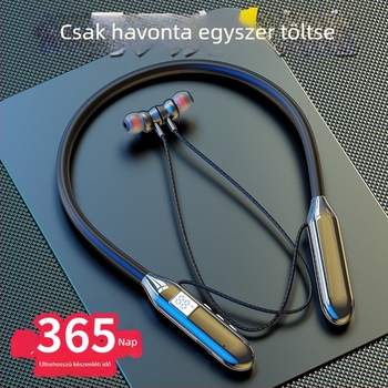 Nyakpántos Bluetooth fejhallgató nagy akkumulátorral, kártyahely, sztereó, vízálló, Bluetooth 5.0