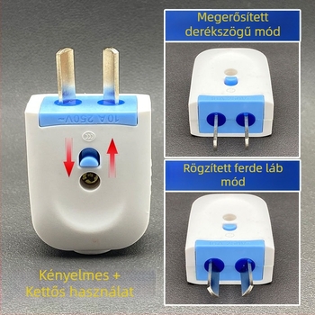 Fedéllel ellátott kétpólusú, rögzített forgó dugaszoló, 1.5-ös dugasz, tűzálló belső ház, kétpólusú ipari/háztartási dugaszoló