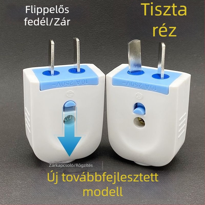 Fedéllel ellátott kétpólusú, rögzített forgó dugaszoló, 1.5-ös dugasz, tűzálló belső ház, kétpólusú ipari/háztartási dugaszoló