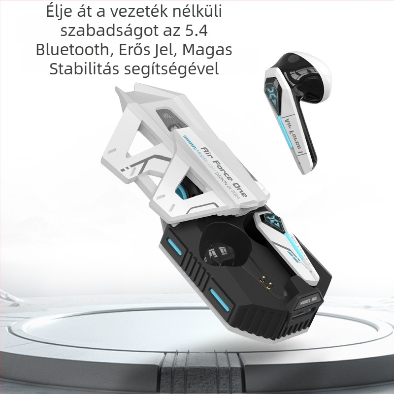 Mecha ihletésű jövőbeli harcos Bluetooth játékfejhallgató asztali dísz