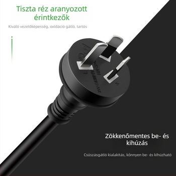 SAA hitelesített, tiszta rézből készült ausztrál szabvány szerinti 3-pólusú tápkábel C5 Cloverleaf csatlakozóval, 1,5 m hosszú laptop adapter