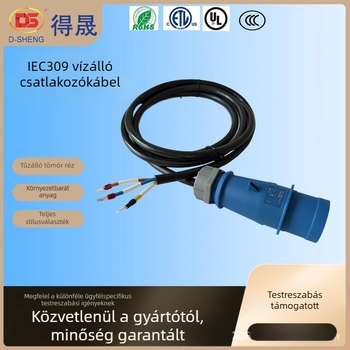 Ipari repülőcsatlakozó-kábel, IEC 309, IP44 vízálló, nagy teljesítmény
