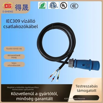 Ipari repülőcsatlakozó-kábel, IEC 309, IP44 vízálló, nagy teljesítmény