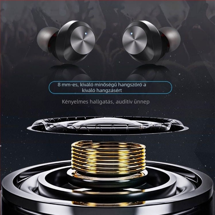TWS valódi vezeték nélküli fülhallgatók, mini modell alumíniumötvözetből, Bluetooth 5.3, sztereó, zajcsökkentés