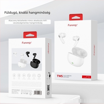 Vernon F10 Vezeték nélküli Bluetooth fülhallgató aktív zajcsökkentéssel, sportos in-ear design, Android-kompatibilis, több mint 8 órás üzemidő
