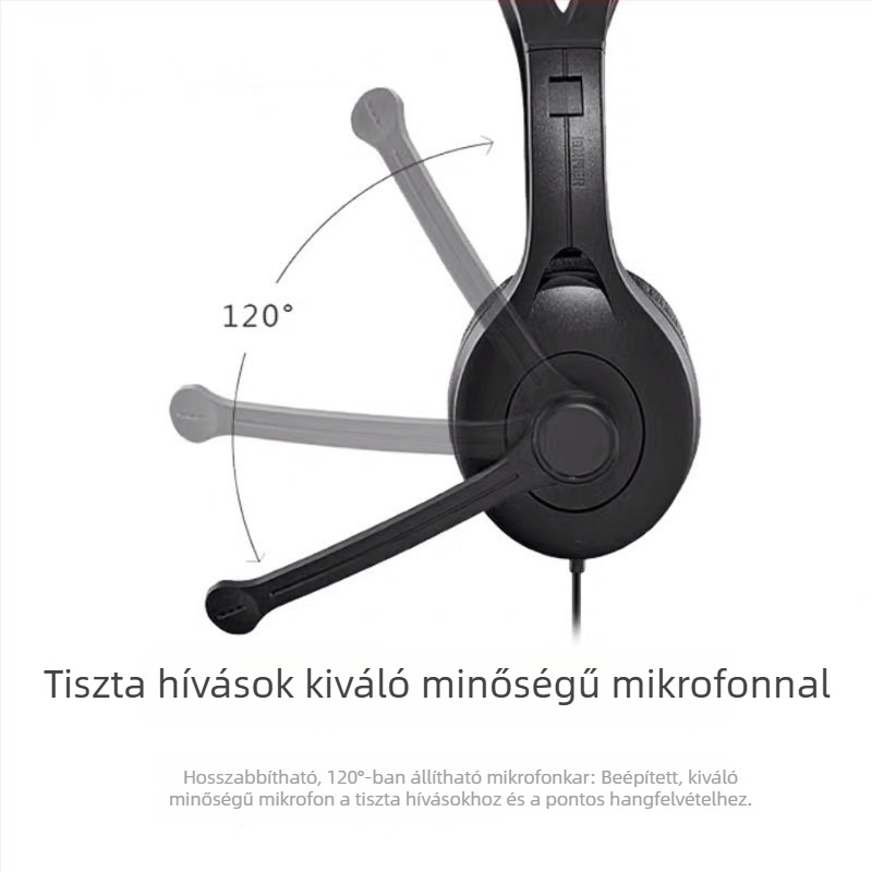 Kyle Sound 800 Vezetékes játékfejhallgató PC-hez, mikrofon, 3.5 mm, 40 mm meghajtók, 20-2000 Hz, 106 dB, 1.2 m kábel