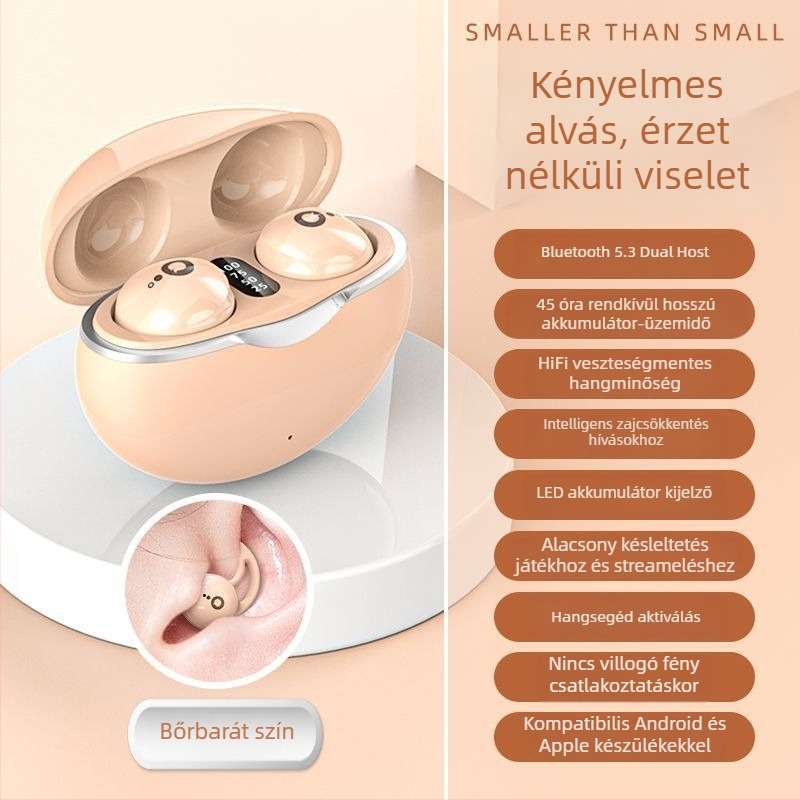 S800 Bluetooth fülhallgató alváshoz, kompakt, vezeték nélküli sportfülhallgató futáshoz, hosszú akkumulátor-élettartammal