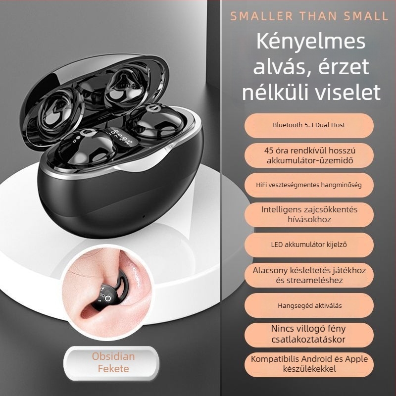 S800 Bluetooth fülhallgató alváshoz, kompakt, vezeték nélküli sportfülhallgató futáshoz, hosszú akkumulátor-élettartammal