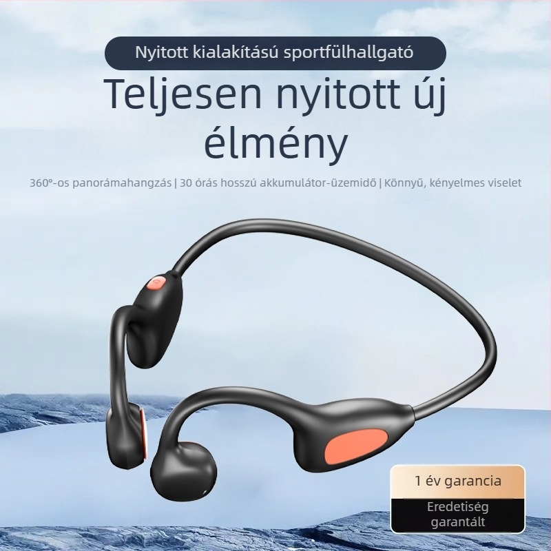 WS17 Nyakpántos Bluetooth headset, csontvezetés nélküli, sporthoz és futáshoz, 10 m hatótáv, Bluetooth 5.4, nem vízálló