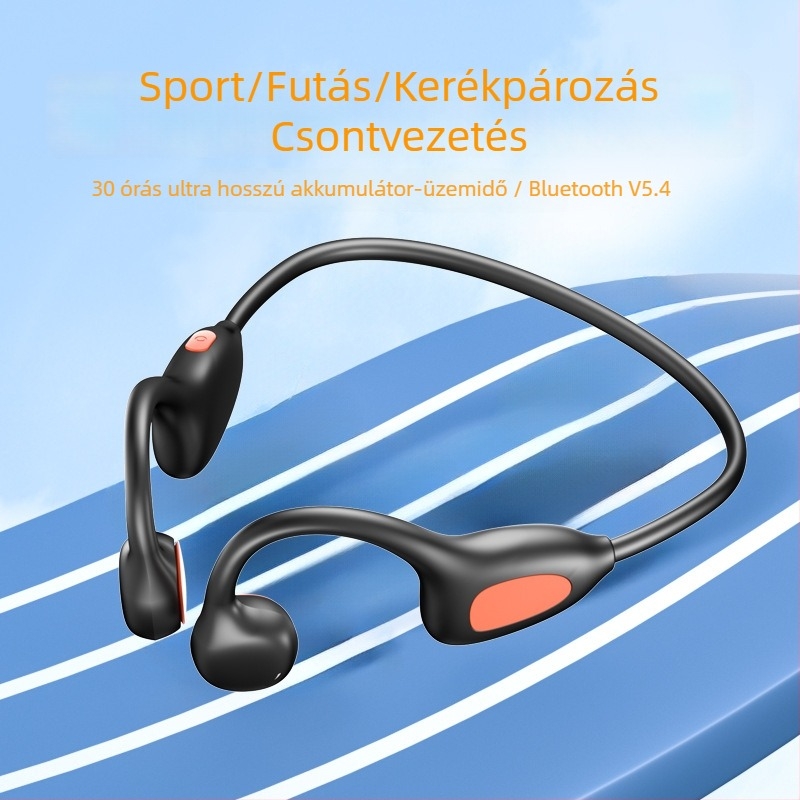WS17 Nyakpántos Bluetooth headset, csontvezetés nélküli, sporthoz és futáshoz, 10 m hatótáv, Bluetooth 5.4, nem vízálló