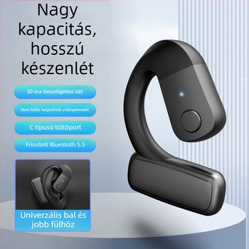 Ambidextrikus Bluetooth fülhallgató fülhurok-kialakítással, vezeték nélküli, sporthoz, futáshoz, vezetéshez és kerékpározáshoz