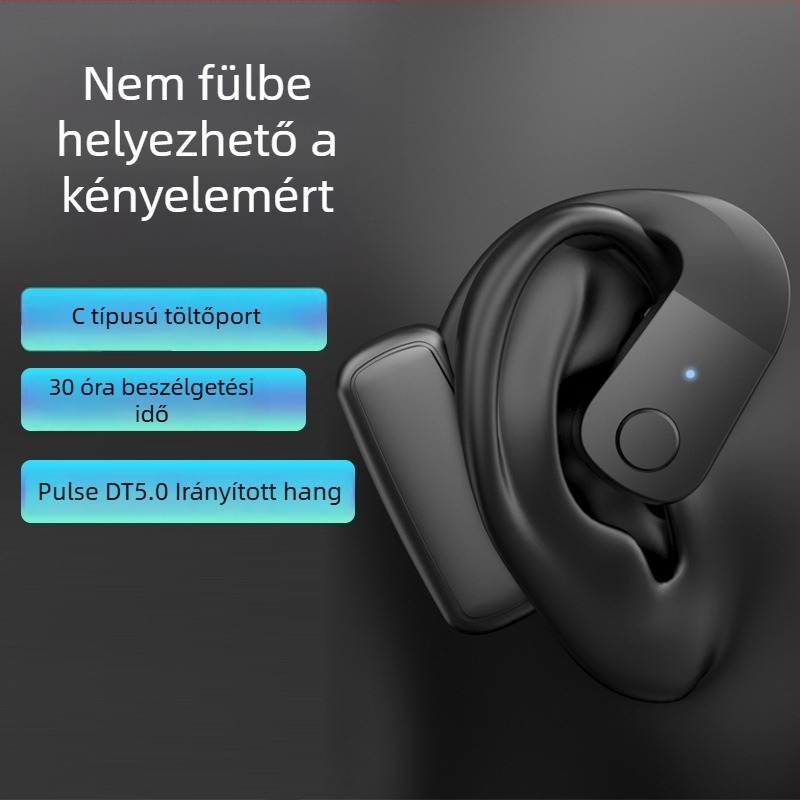 Ambidextrikus Bluetooth fülhallgató fülhurok-kialakítással, vezeték nélküli, sporthoz, futáshoz, vezetéshez és kerékpározáshoz