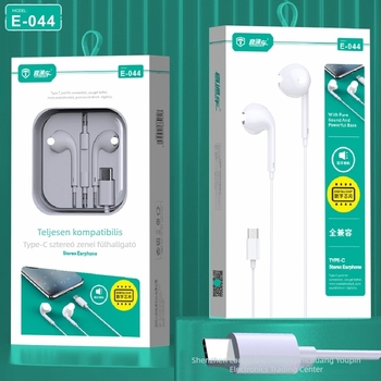 P4P E044 Type-C digitális dekóderrel ellátott vezetékes fülhallgató, kiváló hangzással, Android-kompatibilis