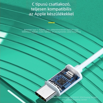P4P E044 Type-C digitális dekóderrel ellátott vezetékes fülhallgató, kiváló hangzással, Android-kompatibilis