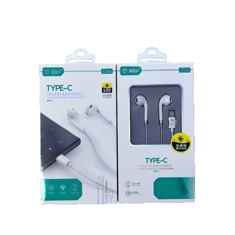 Type-C vezetékes in-ear fülhallgató mikrofonnal és hívásvezérléssel, zajcsökkentés, 1,2 m kábel