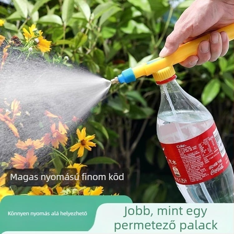 Üdítőüveg permetező növények öntözéséhez, kompakt spray-palack levegőnyomással és állítható fejjel