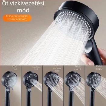 Magasnyomású zuhanyfej otthoni fürdőszobába – vízmelegítővel, zuhanycsővel és fürdőmelegítő készlet