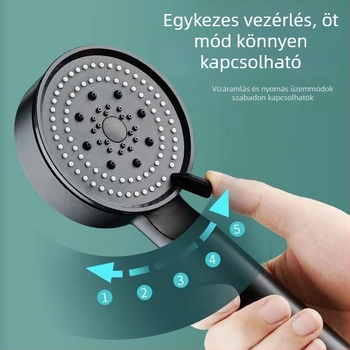 Magasnyomású zuhanyfej otthoni fürdőszobába – vízmelegítővel, zuhanycsővel és fürdőmelegítő készlet