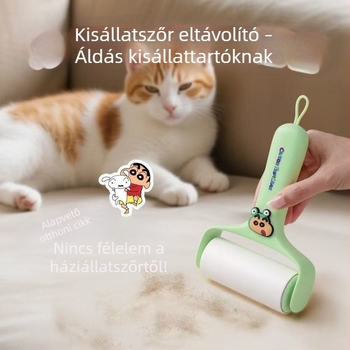 Szöszmentesítő görgő ruhákhoz és háztartási használatra, kitéphető papírrétegekkel
