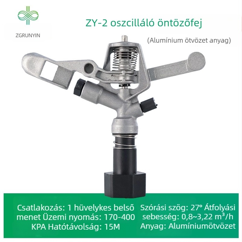 ZY-2 hintázó karú permetező öntözéshez, automatikus forgó permetező gyepre és kertre