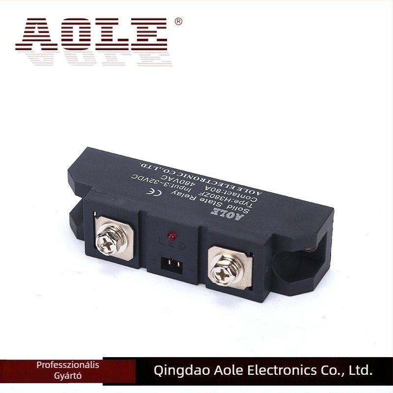 AOLE ipari szintű szilárdtest-relé H380ZF, DC-vezérlés, AC-kimenet, 80A