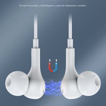 Type-C vezetékes in-ear gaming fejhallgató beépített vezérléssel, kompatibilis az iPhone 15-tel, Huawei-val és Samsunggal