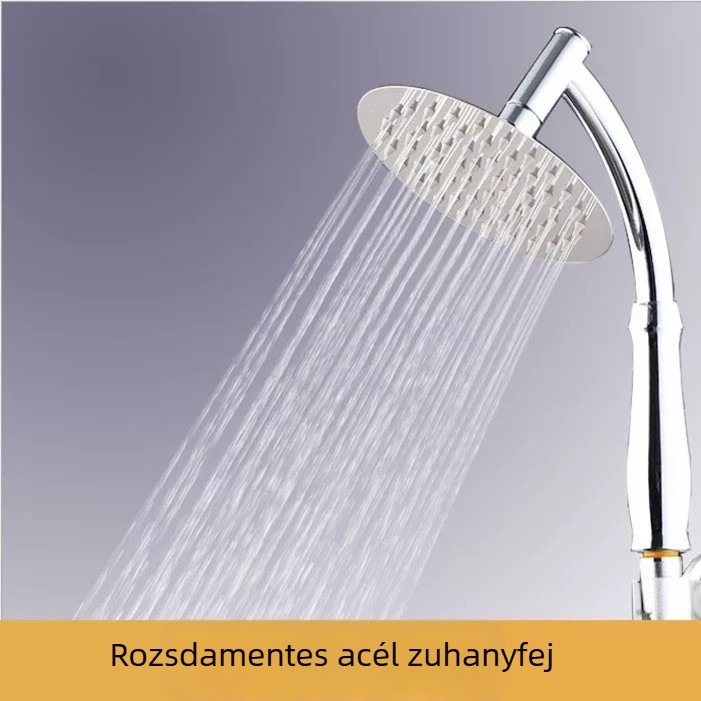 6 hüvelykes nyomásfokozó zuhanyfej készlet kézi и felülről állítható, ABS