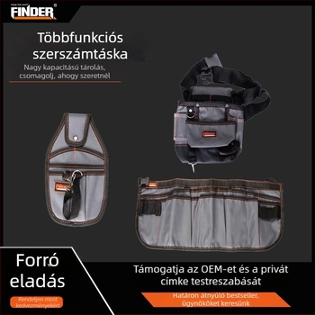 FINDER többfunkciós szerszámtáska övre, Oxford anyagból, kopásálló, elektromos és asztalos szereléshez