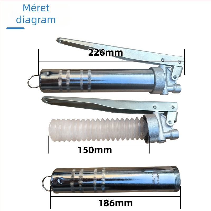 120cc lánc kenőzsírpisztoly japán stílusú kézi, NSK kenőzsír 80 g, Caterpillar berendezéshez
