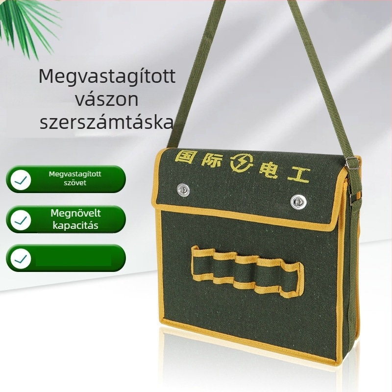 Vászon elektrotechnikus szerszámkészlet – táska a tároláshoz és javításhoz