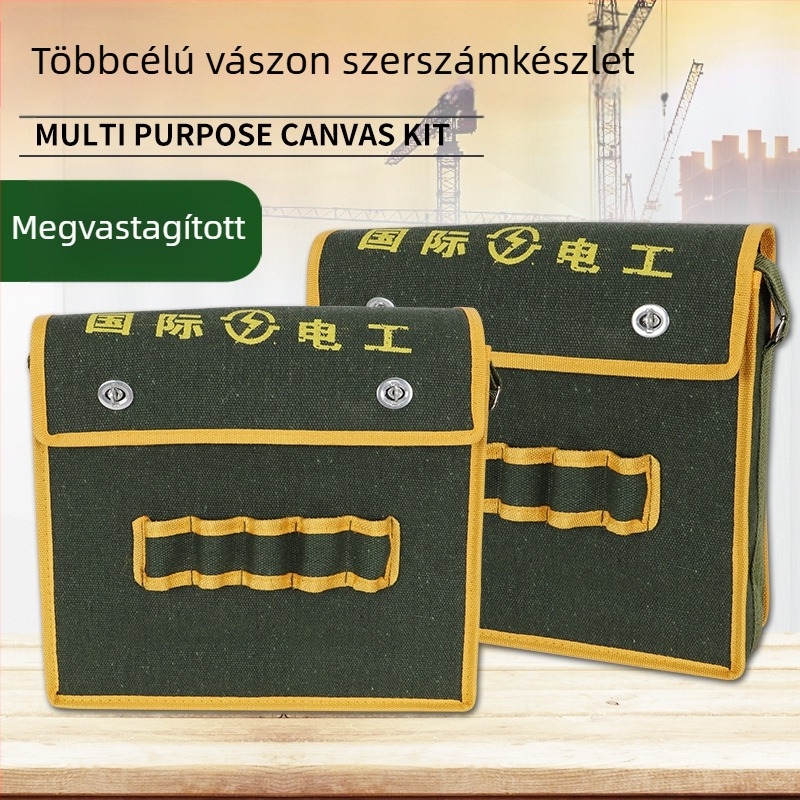 Vászon elektrotechnikus szerszámkészlet – táska a tároláshoz és javításhoz