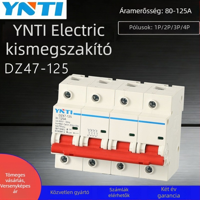 DZ47-125 Kisméretű megszakító 1P 2P 3P 4P Lakossági elosztáshoz – légköri megszakító
