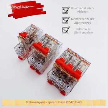 DZ47S-63/2P kismegszakító átlátszó háztartási kivitelben, 16A
