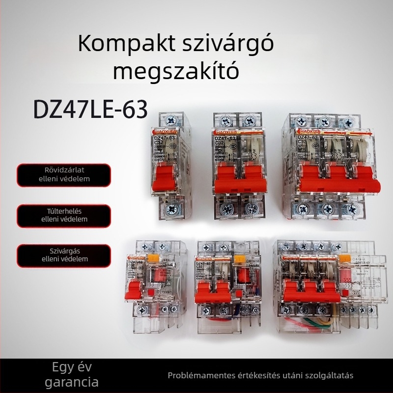 DZ47S-63/2P kismegszakító átlátszó háztartási kivitelben, 16A