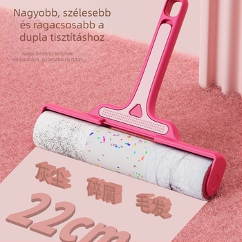 Ragadós szösz-eltávolító görgő ruhákhoz, mosható, cserélhető fej