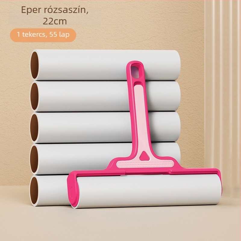 Ragadós szösz-eltávolító görgő ruhákhoz, mosható, cserélhető fej