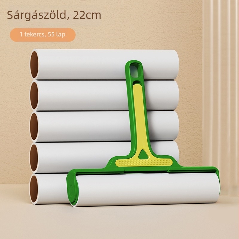Ragadós szösz-eltávolító görgő ruhákhoz, mosható, cserélhető fej