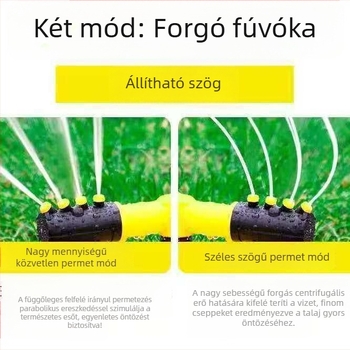 Földre szerelt gyepöntöző 360°-os forgó permetezőfejjel