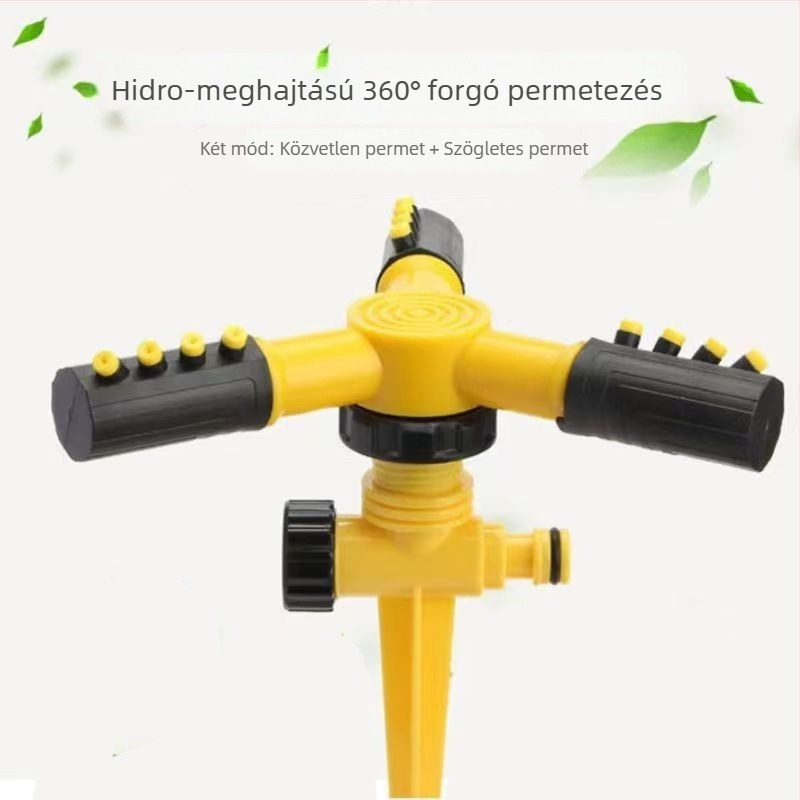 Földre szerelt gyepöntöző 360°-os forgó permetezőfejjel