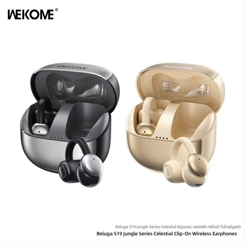 Wekome Bluetooth fülcsipeszes vezeték nélküli fejhallgató, Bluetooth 5.4, sportos, hosszú üzemidő, fülcsipesz dizájn