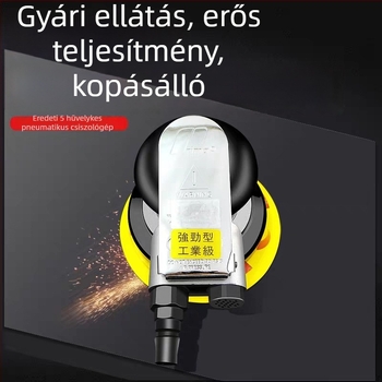 Prima ipari pneumatikus csiszoló gép korongos polírozáshoz, porgyűjtővel, 5-6 hüvelykes korongokhoz.