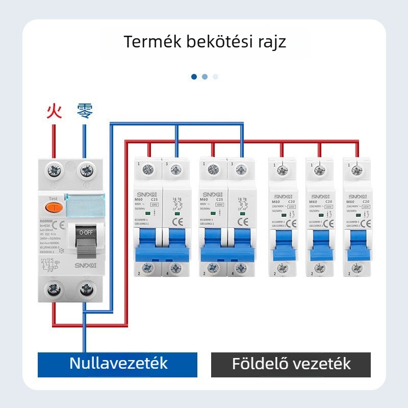 L60N sorozat RCCB elektromágneses maradékáram megszakító