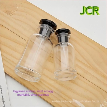 Üveg parfüm permetező palack, hengeres, utazáshoz, 50 ml vagy 100 ml