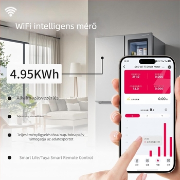 Tuya WiFi/ZigBee Okos Kapcsoló Méréssel, Időzítő Relé, LCD Energiamérő, Távoli Vezérlés Alkalmazáson Keresztül