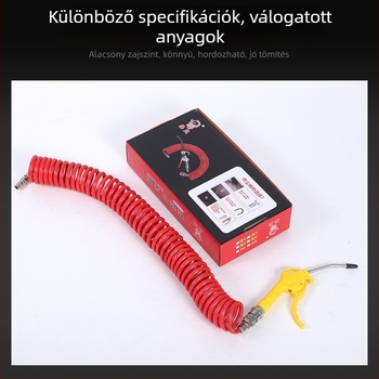Teherautóhoz való porfúvó pisztoly készlet PU rugós levegőcsővel és fém fúvópisztollyal
