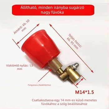 Magasnyomású permetező motoros dugattyús pumpával, állítható porlasztás, univerzális és különböző méretű fúvókák, kiegészítők a permetezőkar fejéhez