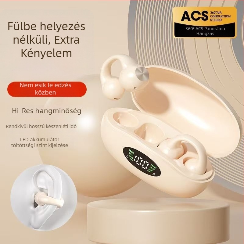 J01J03 Fülhorgos Bluetooth fejhallgató, nyitott TWS, valódi vezeték nélküli, kettős hangzás, Bluetooth 5.4, 4-8 óra üzemidő, sportos stílus