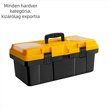 Nagy hordozható műanyag szerszámkészlet autó-karbantartáshoz és otthoni elektromos munkákhoz, ipari minőség.