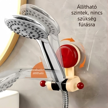 Zuhanytartó vákuumos pohárral, állítható, fúrás nélküli