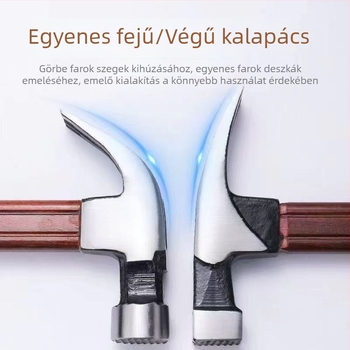 Szálas nyélű kalapács mágneses fejjel, elektromoszerelők és asztalosok számára, ipari osztályú szegező-kihúzó eszköz